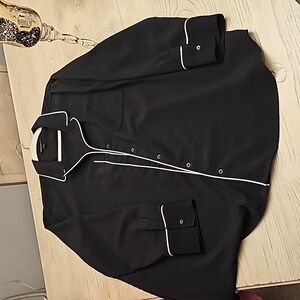 Banana Republic xl black and white accent blouse
